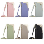 Crossbody Leather Wallet Case with Zipper Card Holder for Samsung Galaxy Z Fold 8 Ultra