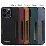 iPhone 16 Series Retro Leather Wallet Case