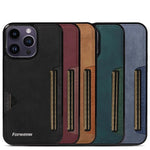 Vintage-Style Leather Wallet Case for iPhone 15 Series