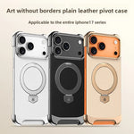 Luxury Leather Ultra-Thin Frameless MagSafe Case with Kickstand for iPhone 17 Series