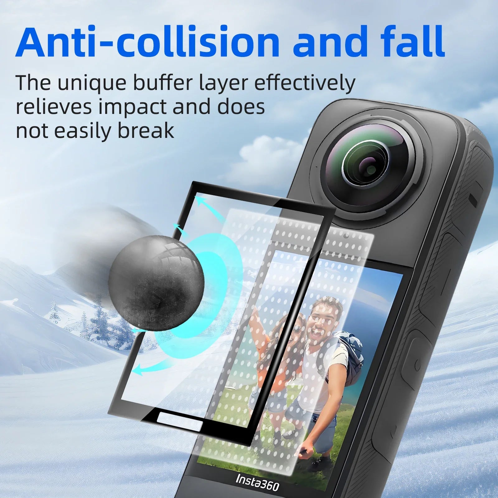 2-in-1 Optical Glass Lens Guards & HD Screen Protector for Insta360 X5