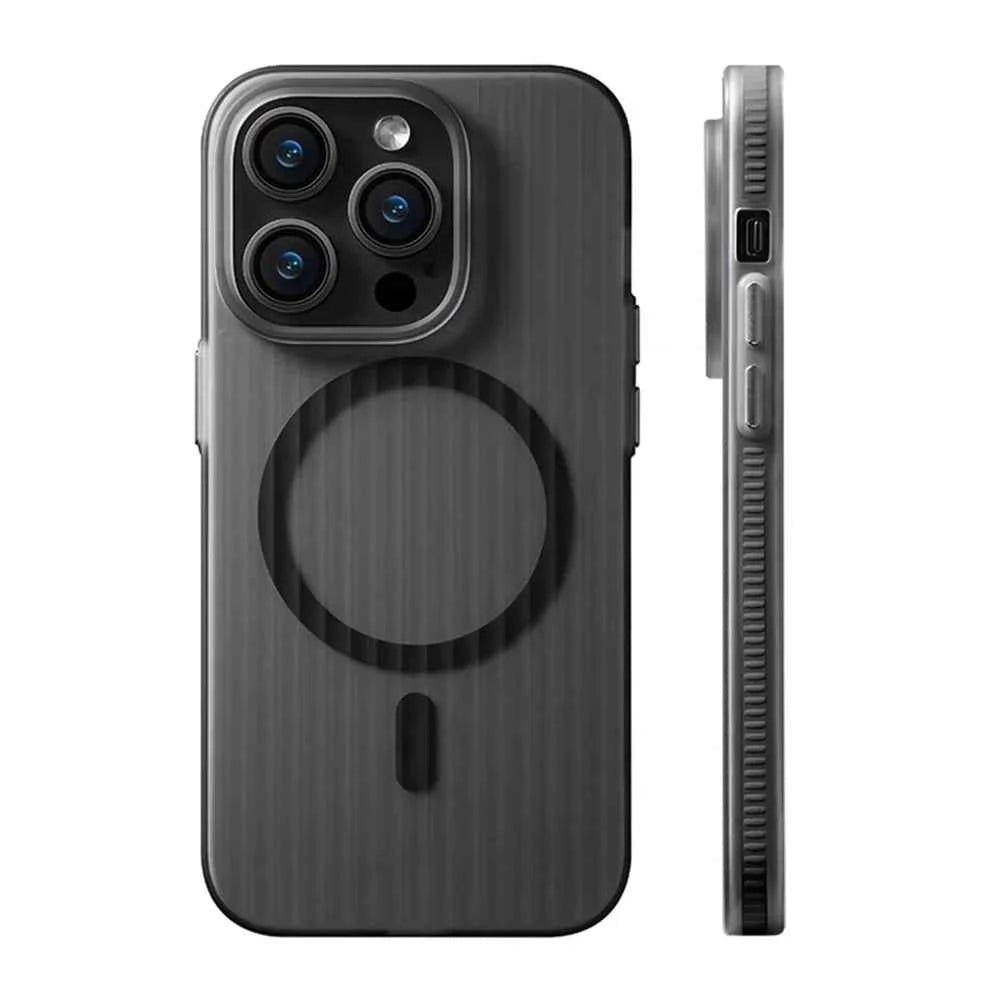 Corrugated Pattern MagSafe Case for iPhone 15 Series