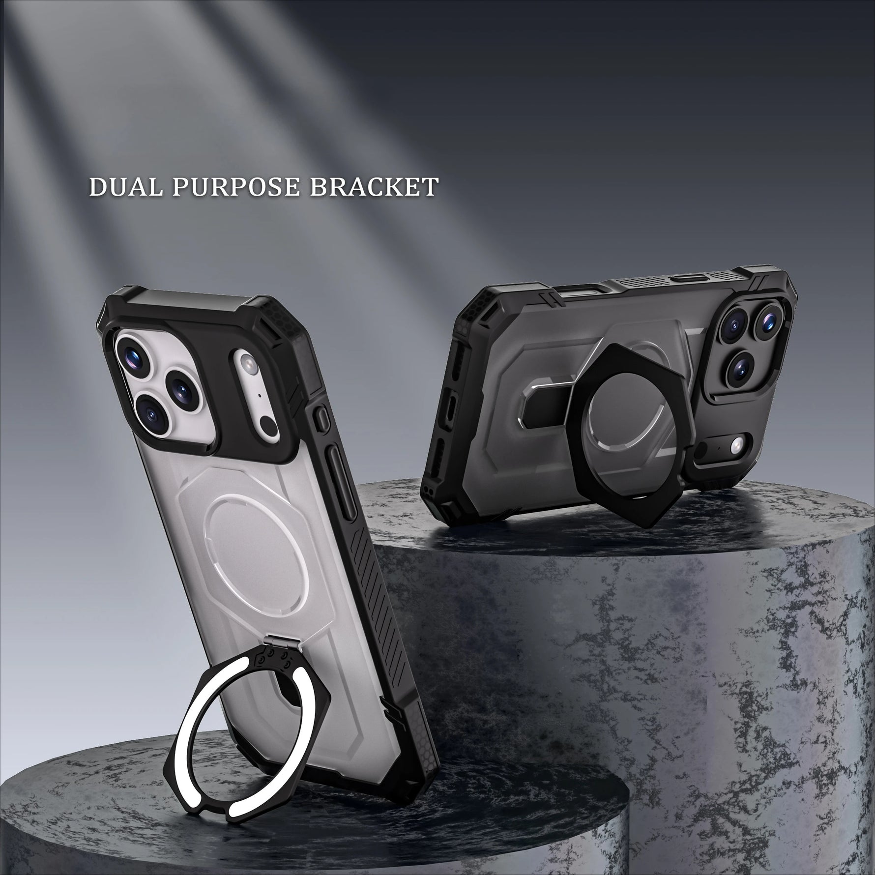 iPhone 17 Series MagSafe Case with 360° Stand Reinforced Corner Protection