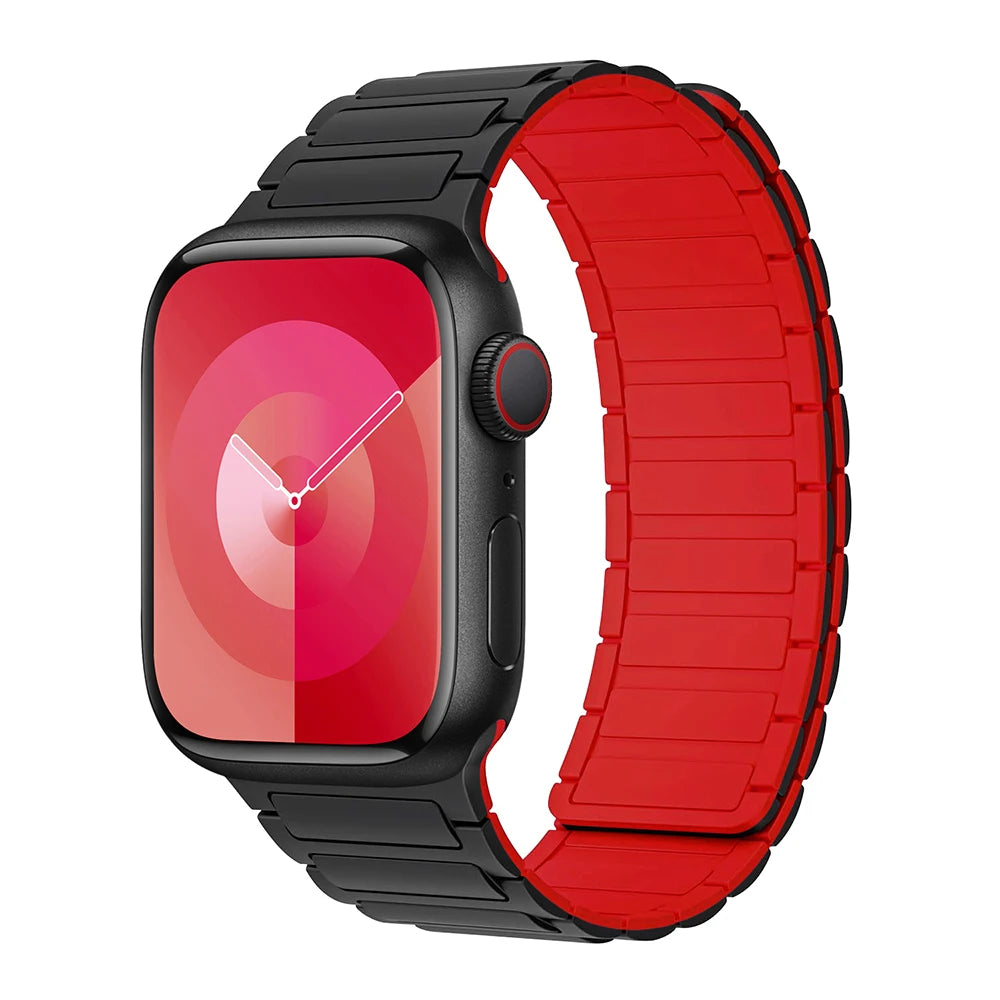 Silicone Replacement Strap with Magnetic Closure for Apple Watch