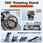 Samsung Galaxy S25 Ultra Shockproof Transparent Magnetic Case with 360° Ring Stand