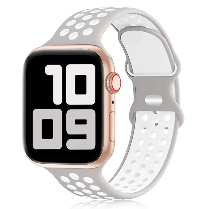 Breathable Sport Silicone Replacement Band for Apple Watch