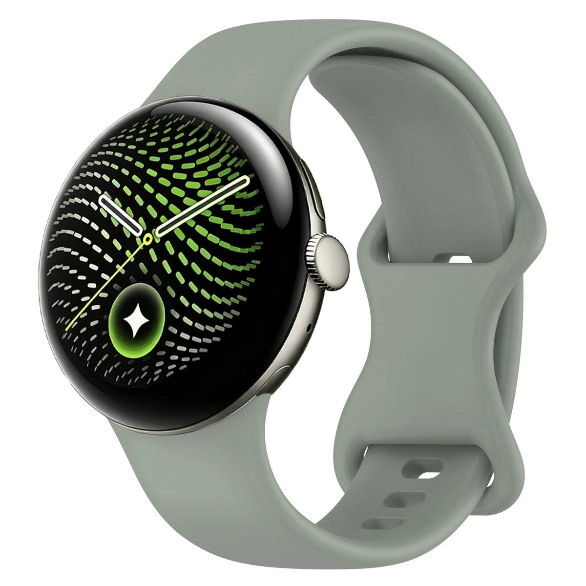 Silicone Quick-Release Watch Band with 8-Shape Anchor for Google Pixel Watch 3