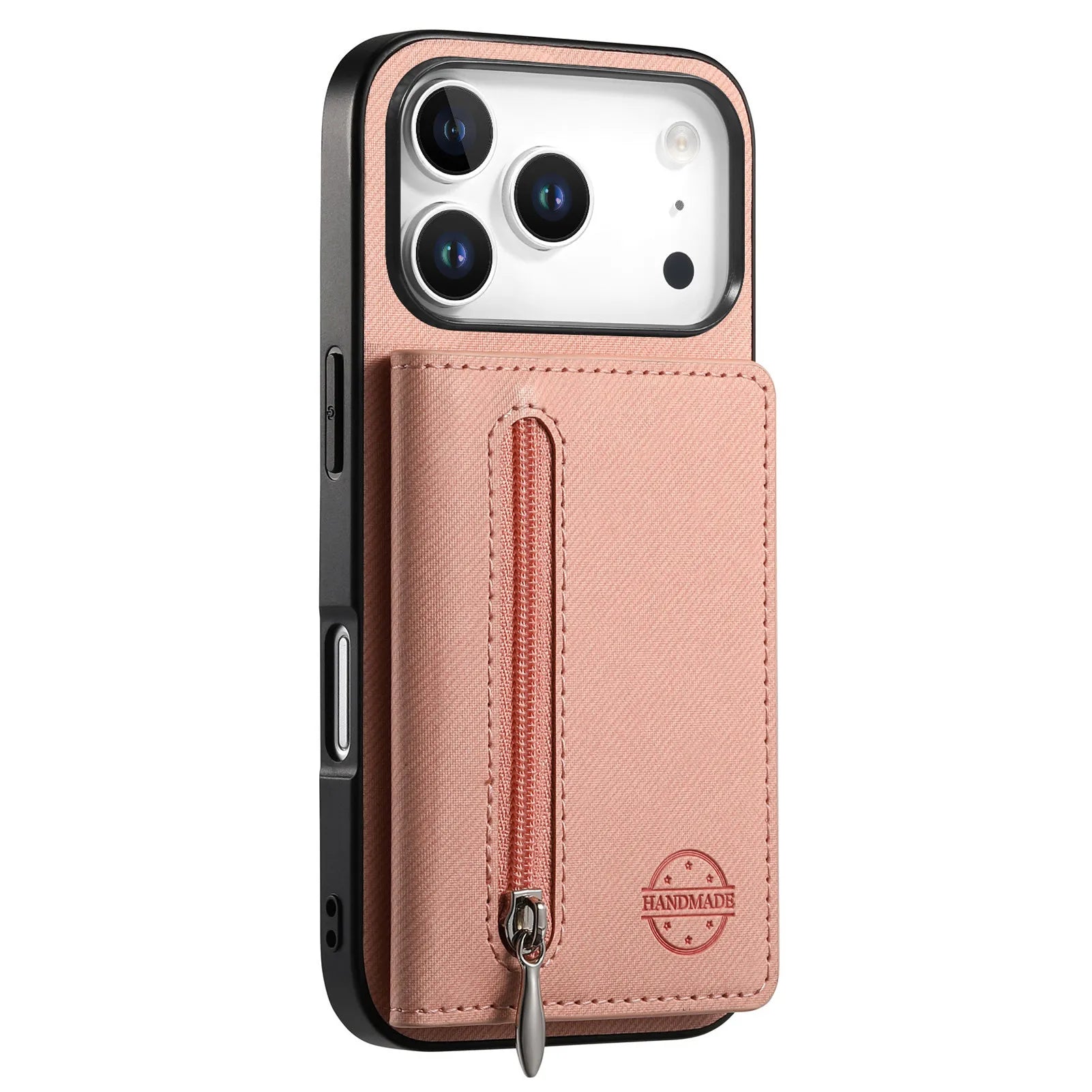 Vintage Cowboy Style Leather Phone Case with Zipper & Magnetic Card Holder for iPhone 17 Series