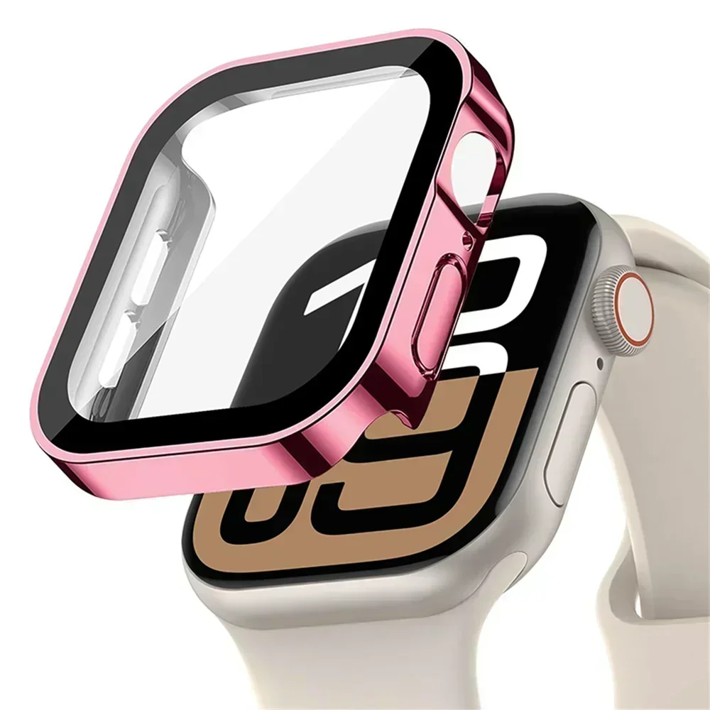 Protective Bumper Case with Built-in Tempered Glass for Apple Watch