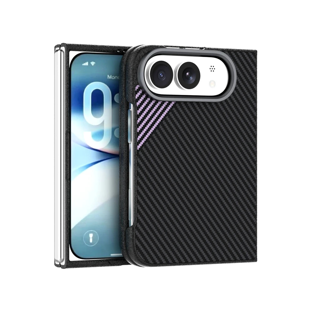 Fiber Texture Matte MagSafe Case with Shockproof Protection for iPhone Duo