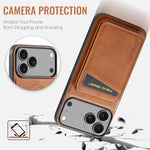 2-in-1 Detachable Magsafe Leather Wallet Case for iPhone 17 Series