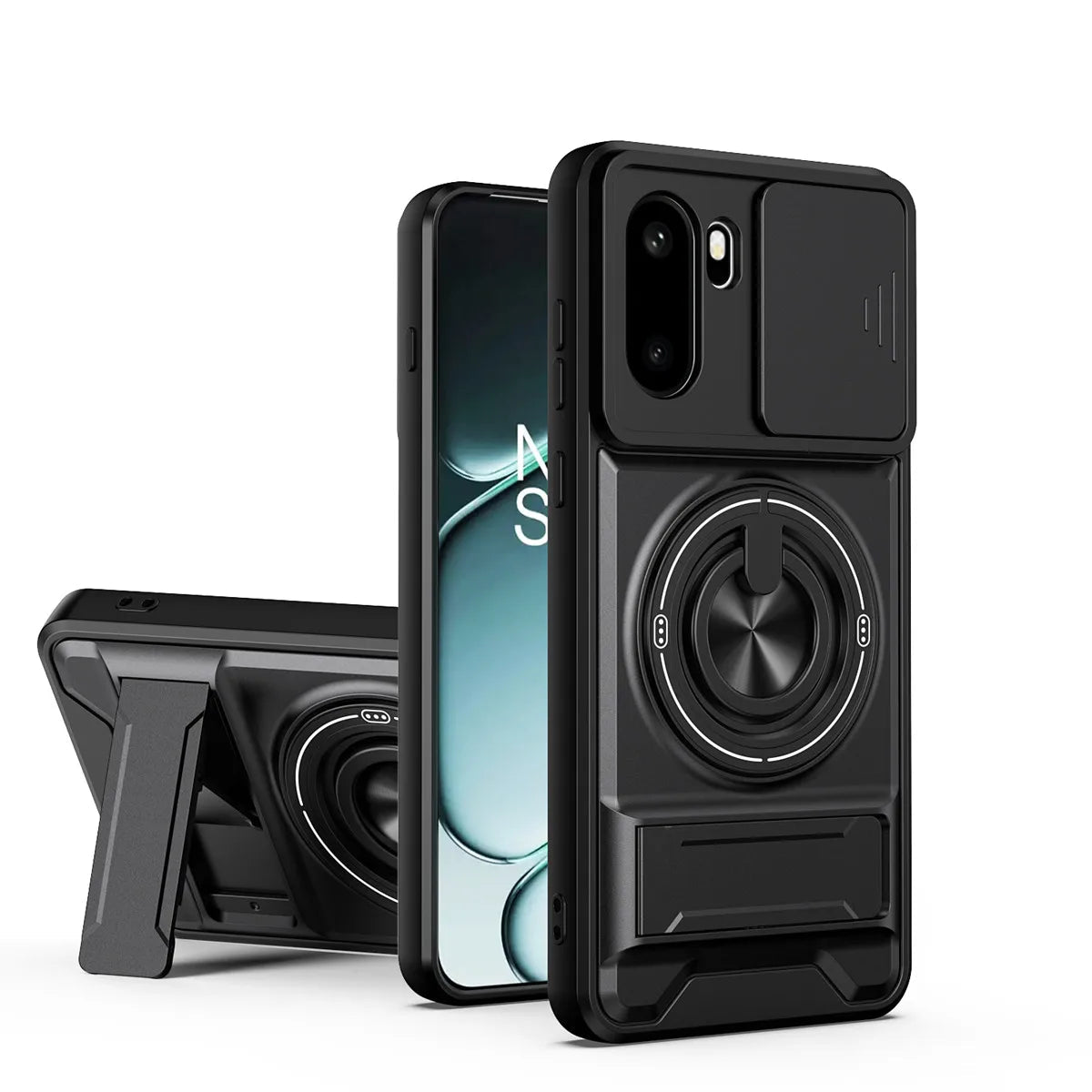 OnePlus 15R Armor Case with Slide Camera Lens Cover