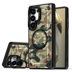 Protective Military Camouflage Magnetic Case for Samsung Galaxy S25 Series
