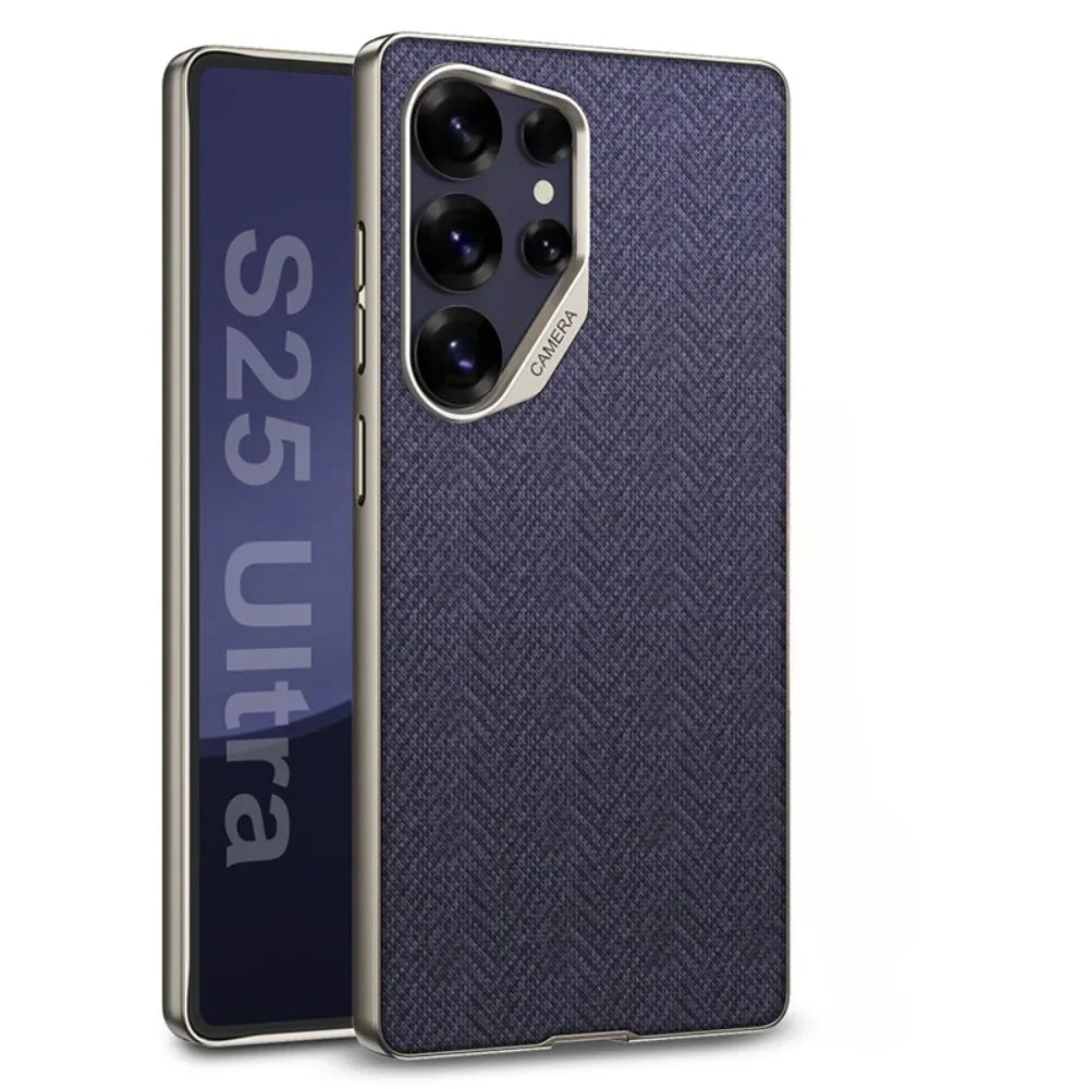 Nylon Leather Hard Shell Case for Samsung Galaxy S25 Ultra