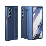 Shockproof Leather Case with Film, Pen Slot and Hinge Protection for Samsung Galaxy Z Fold 6