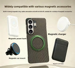 Frameless Leather Shockproof Case with 360° Rotating Magnetic Stand for Samsung Galaxy S24 Ultra
