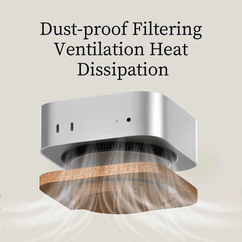 Premium Cork Desktop Stand for Mac Mini M4/M4 Pro (2024)