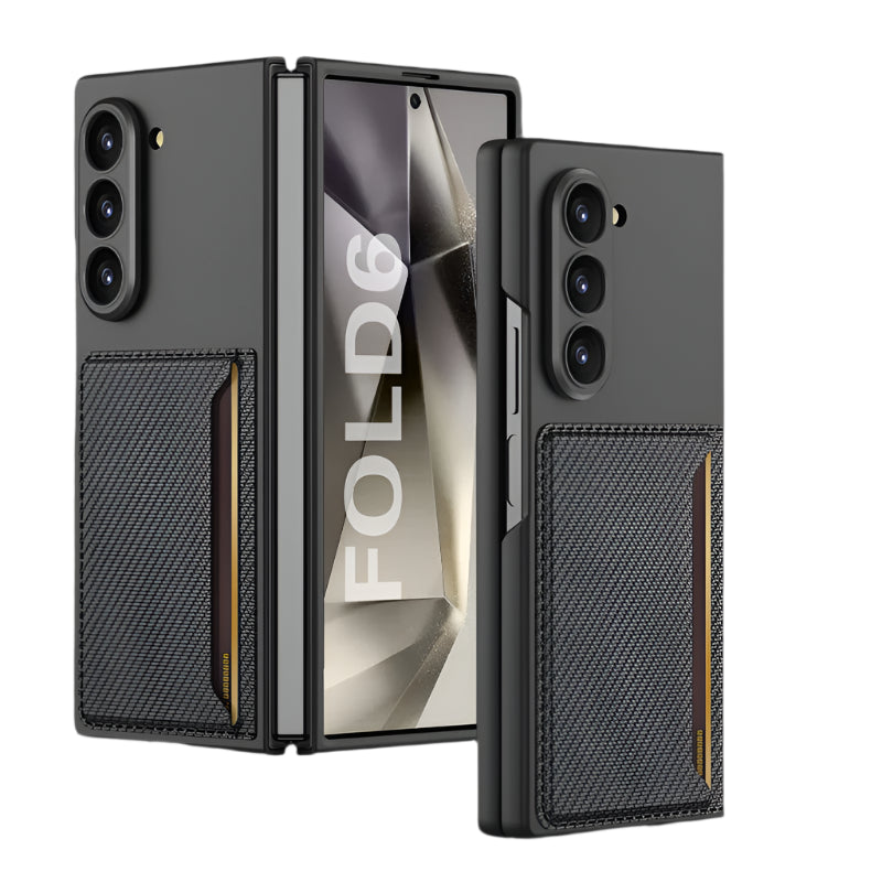 Samsung Galaxy Z Fold 6 Leather Wallet Case with Built In Card Holder