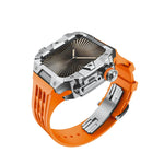 Luxury Stainless Steel Case & Silicone Strap Modification Kit for Apple Watch Series 10 (46mm)