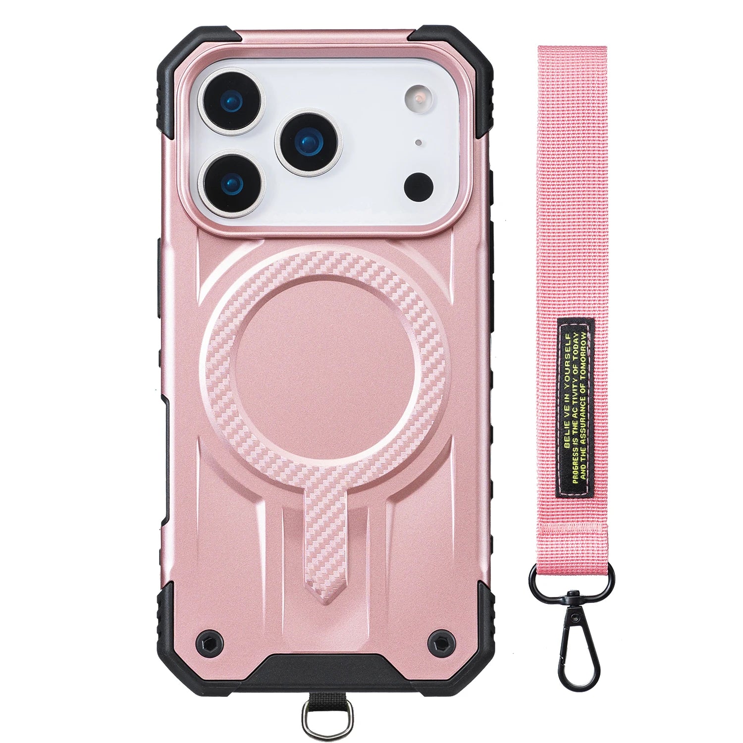 Shockproof MagSafe Case with Hand Strap for iPhone 17 Series