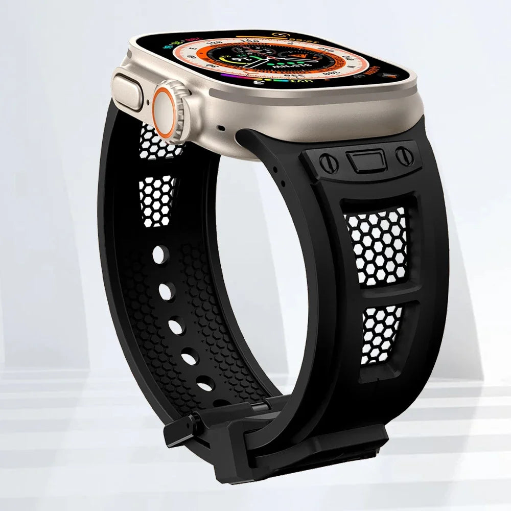 Perforated Mesh Sport Strap with Quick-Release Connector for Apple Watch