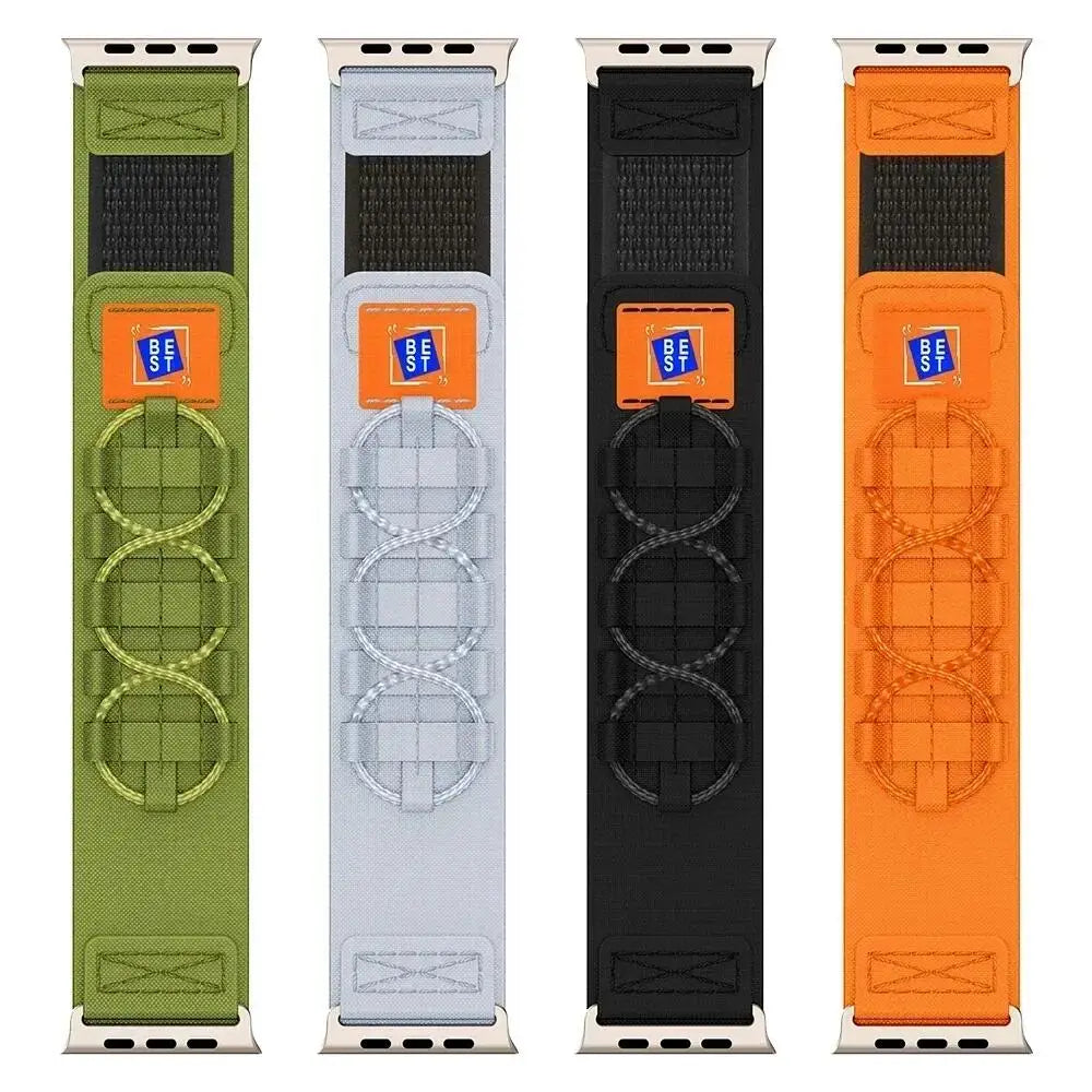 Adjustable Nylon Sports Band with Hook-and-Loop Closure for Apple Watch