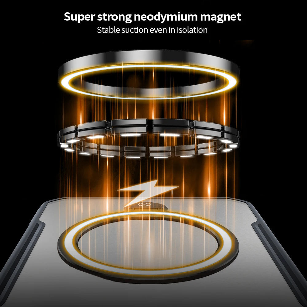 Transparent Airbag Case with 360° Rotating Magnetic Ring Holder for OnePlus 15R