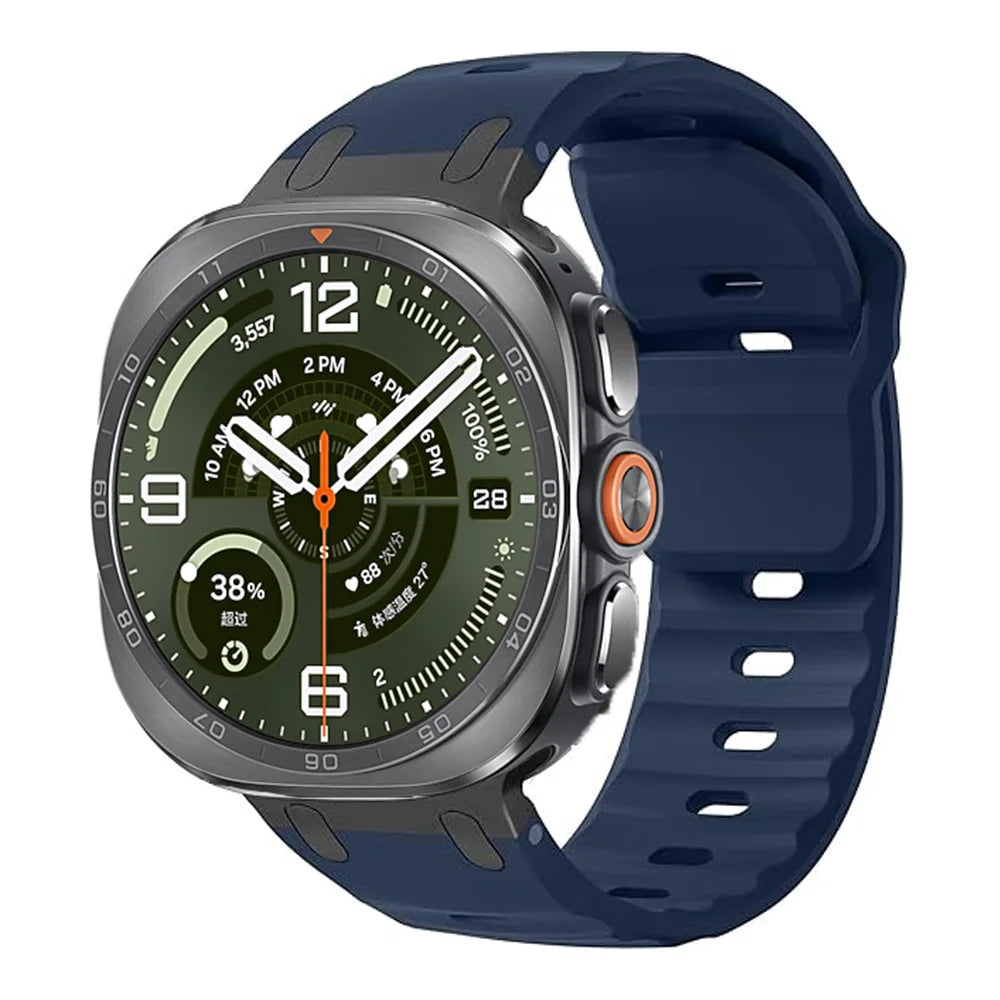 Perforated Silicone Watch Band for Samsung Galaxy Watch Ultra 2