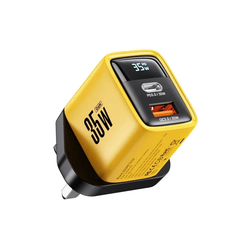 Asometech 35W USB-C GaN Fast Charger Compact Dual-Port Power