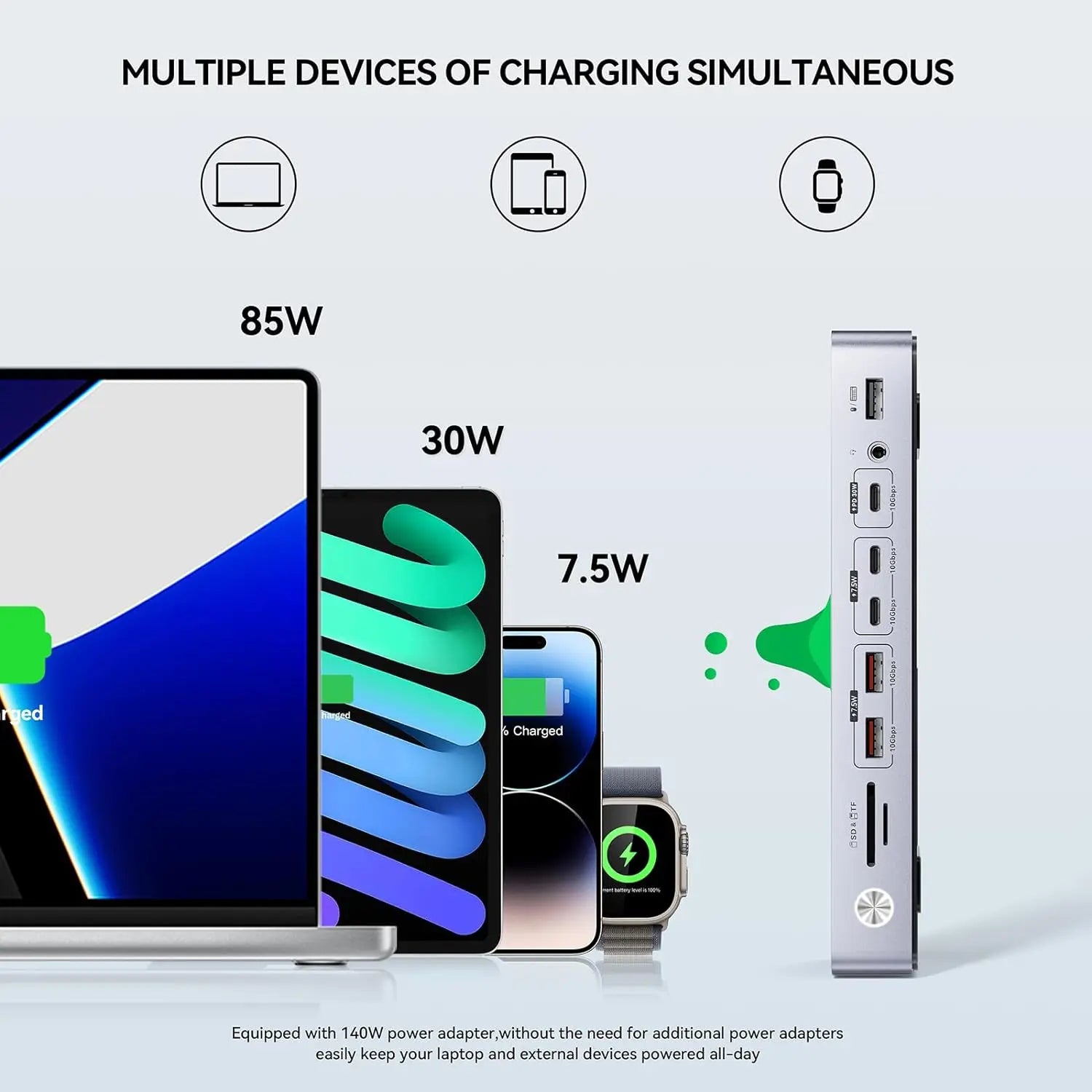 Minisopuru DisplayLink USB-C Dock with 3-Monitor Support