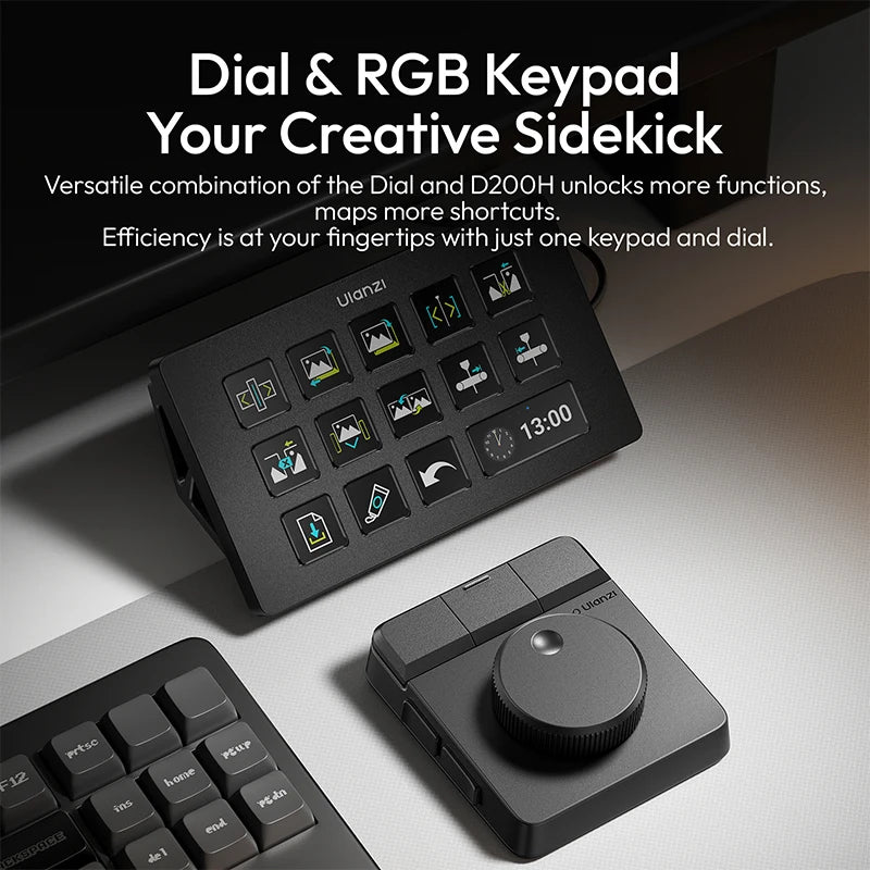 Ulanzi D100H Wireless Dial Controller for Video and Photo Editing
