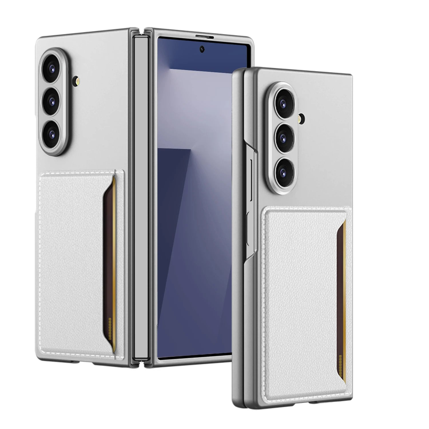 Slim Matte Ultra-Thin PC Leather Wallet Case for Samsung Galaxy Z Fold 6