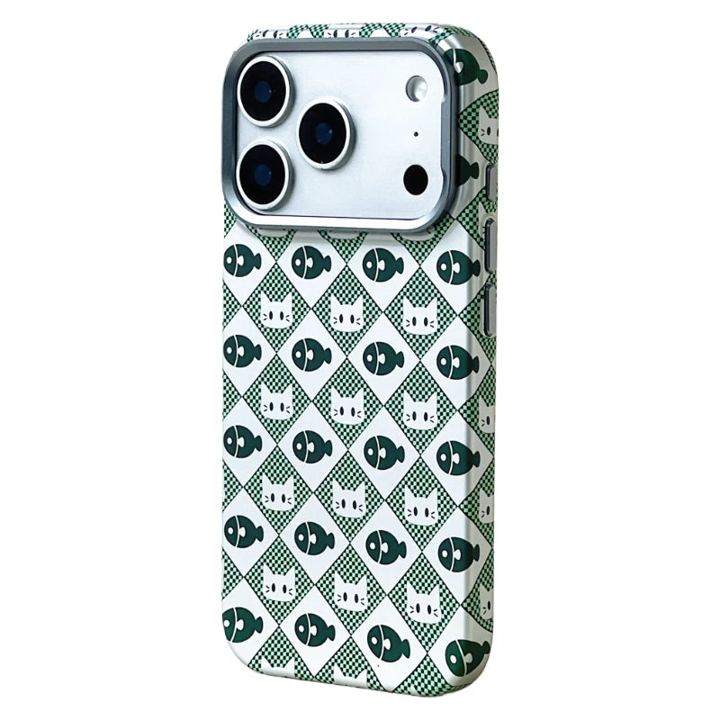 Fun Cat & Fish Design MagSafe Case with Alloy Lens Guard for iPhone 17 Series