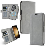 Leather Detachable Magnetic Wallet Case with 3-Card Slots for Samsung Galaxy S25 Series