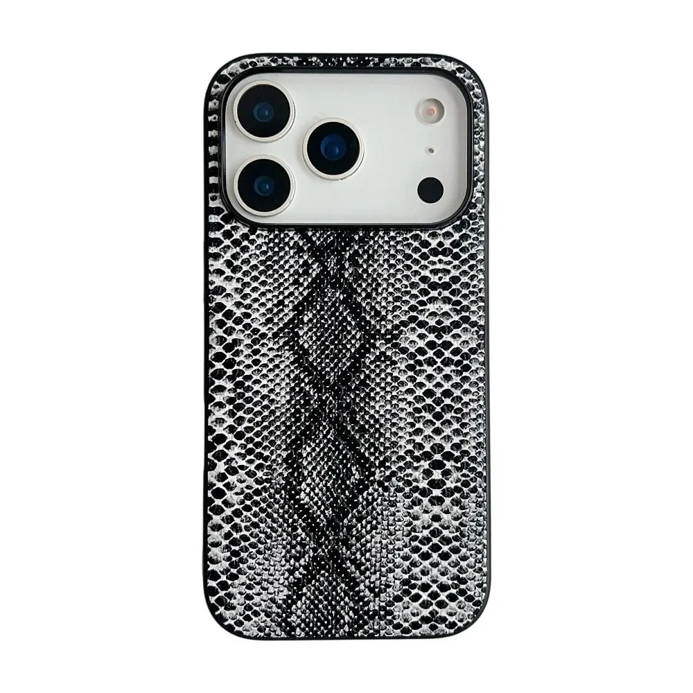 Shockproof Embossed Leather Case with Raised Camera Ring Protection for iPhone 18 Series