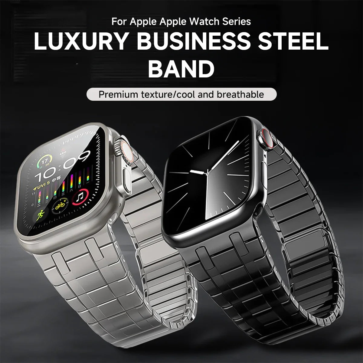 Magnetic Closure Stainless Steel Band for Apple Watch
