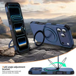 Dual-Layer MagSafe Case with 360° Rotating Ring Stand for iPhone 17 Series