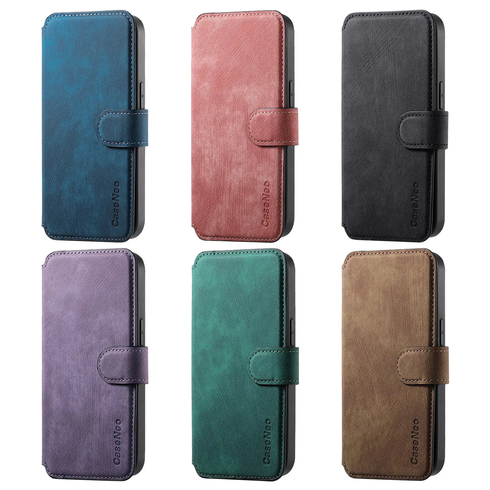 Premium 2-in-1 MagSafe Leather Case with Flip Card Holder for iPhone 17 Series
