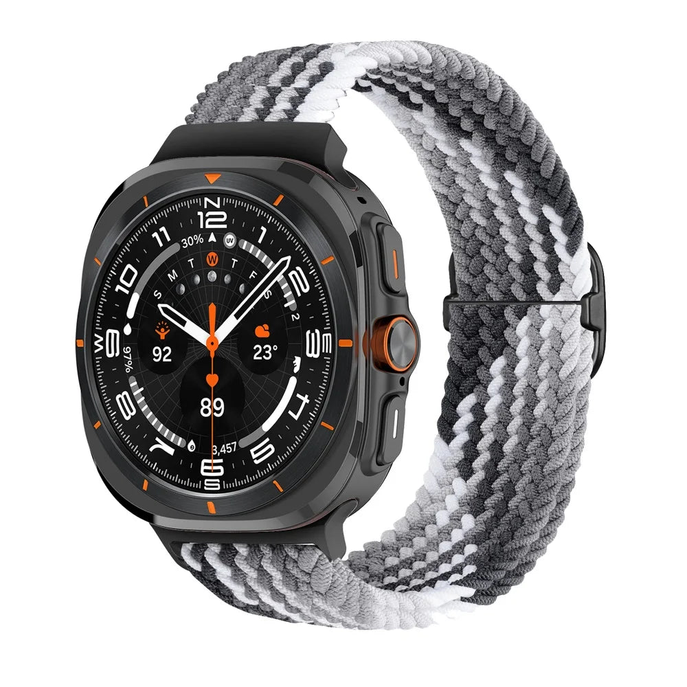 Nylon Woven Adjustable Buckle Watch Band for Samsung Galaxy Watch Ultra 2