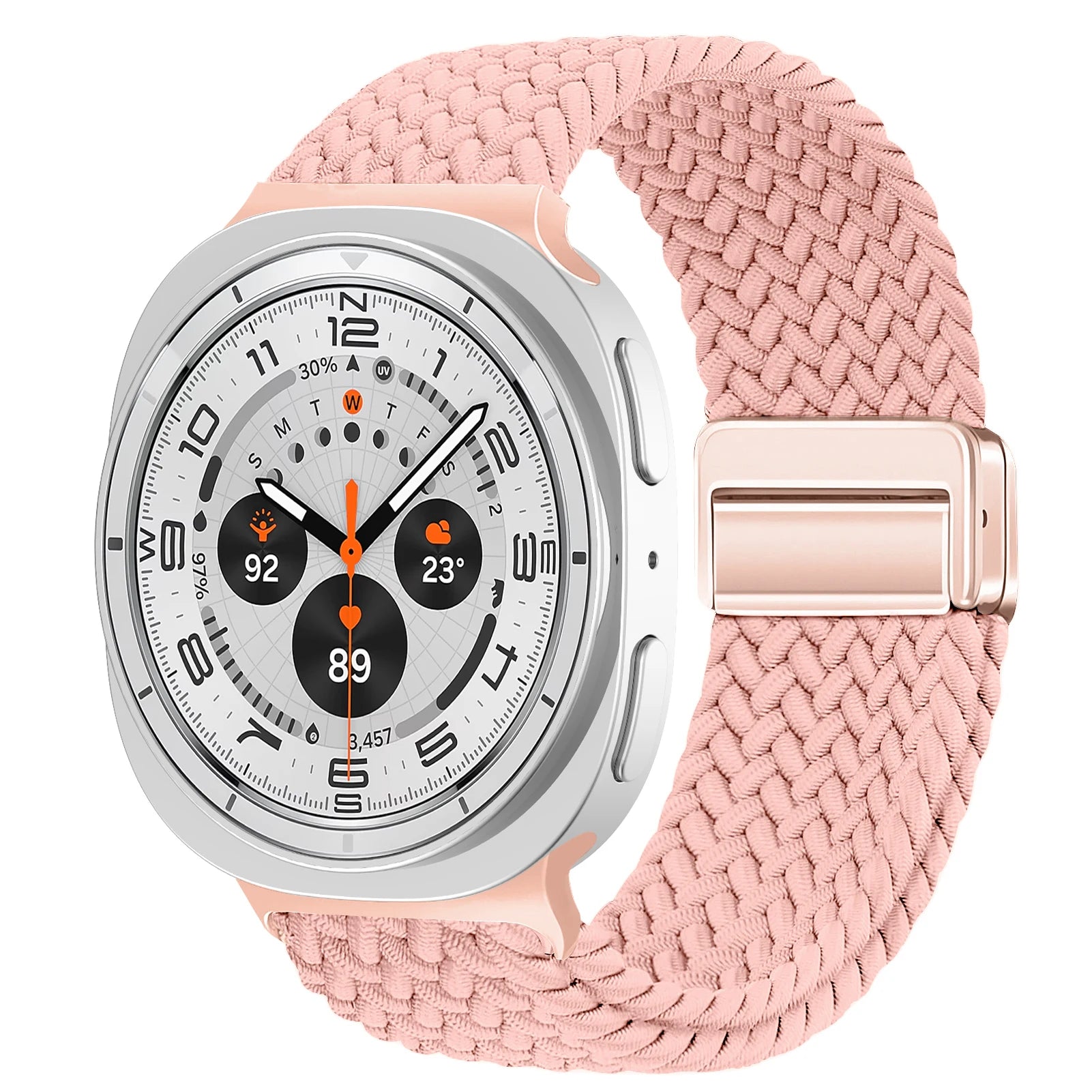 Magnetic Braided Nylon Wristband for Samsung Galaxy Watch 8 / Galaxy Watch 8 Classic