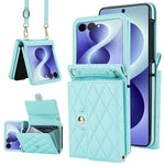 Crossbody Leather Wallet Case with Card Holder for Samsung Galaxy Z Flip 8