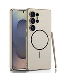 Ultra-Thin Magnetic Metallic Leather Case for Samsung Galaxy S25 Ultra