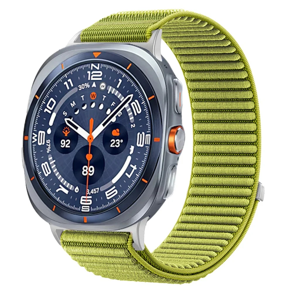 Breathable Nylon Watch Strap with Hook-and-Loop Fastener for Samsung Galaxy Watch Ultra 2