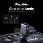 UGREEN 150W Dual Retractable Cable Car Charger