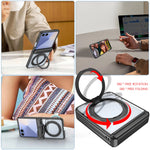 Samsung Galaxy Z Flip 7 Electroplated Magnetic Case with 360° Rotating Bracket