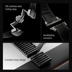 Luxury Sports Silicone Band with Metal Bracelet for Apple Watch