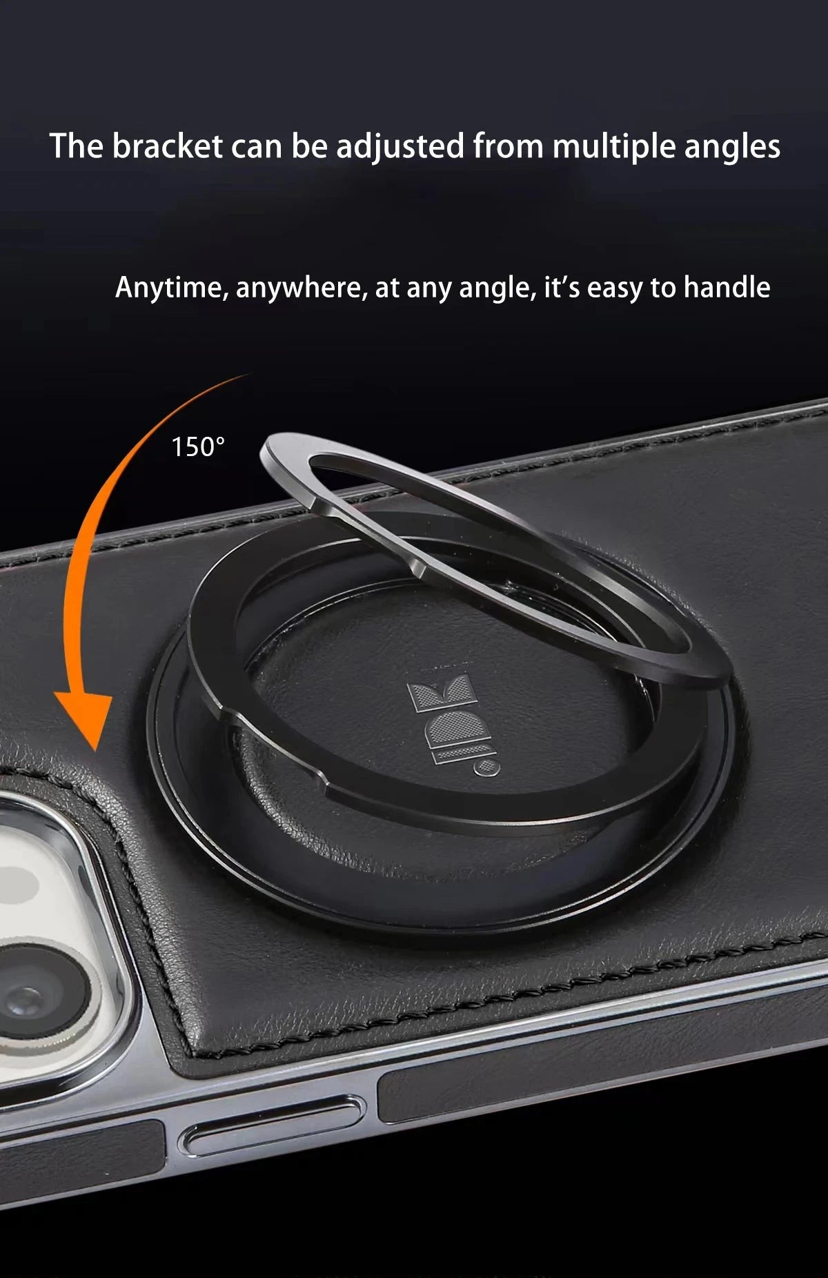 Shockproof Leather Case with Magnetic Kickstand for iPhone 15 Series