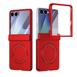 Protective Magnetic Phone Case With Rotating Ring Holder for Galaxy Z Flip 7