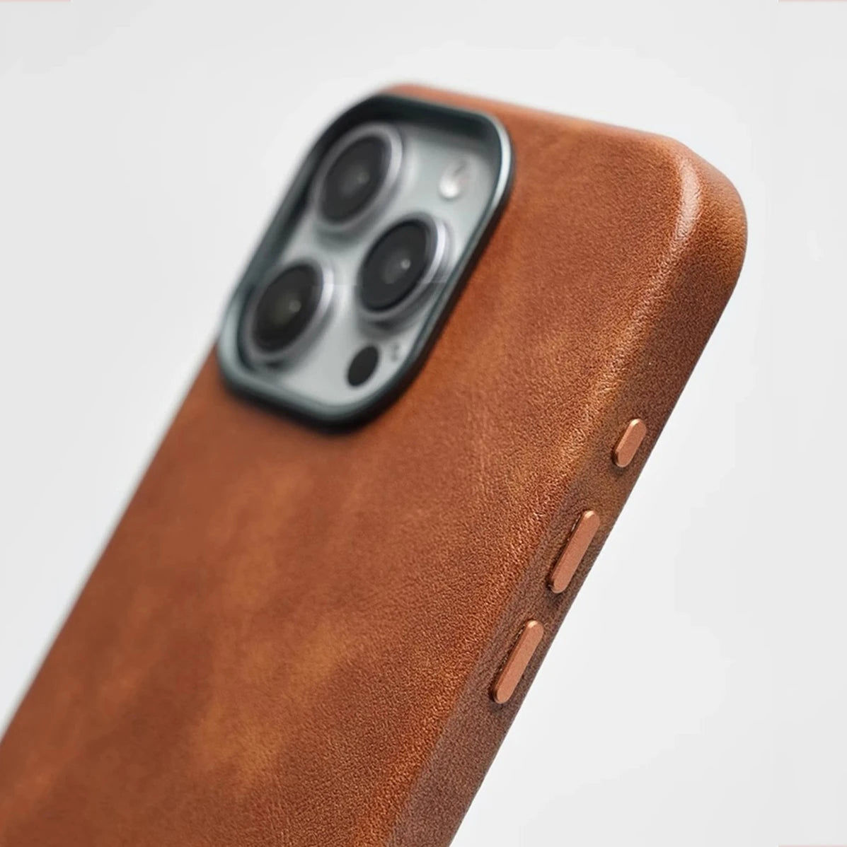 Luxury Retro PU Leather MagSafe Case for iPhone 16 Series