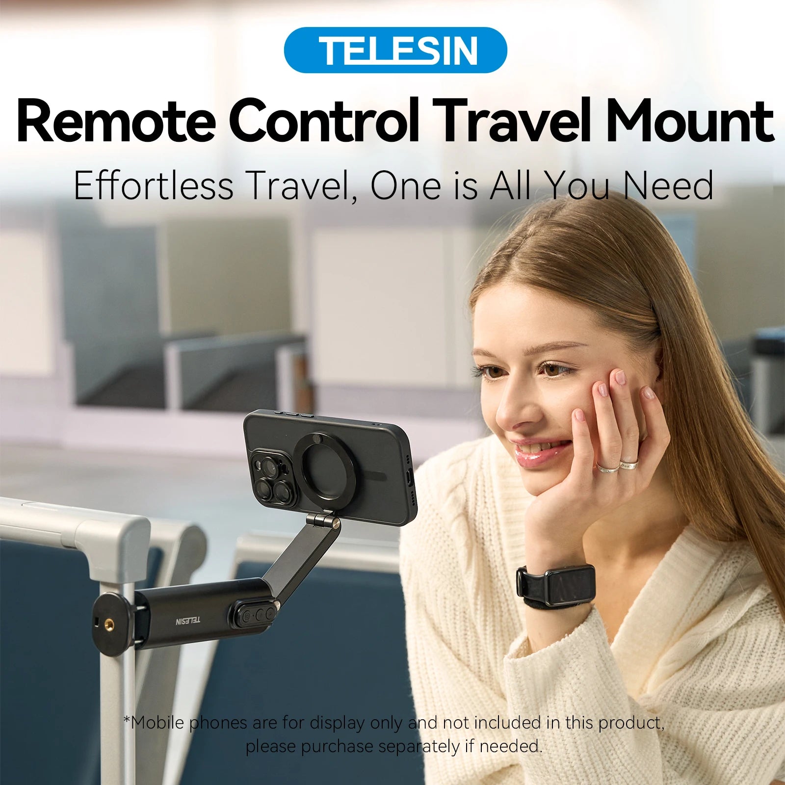 TELESIN 3-in-1 Magnetic Phone Stand
